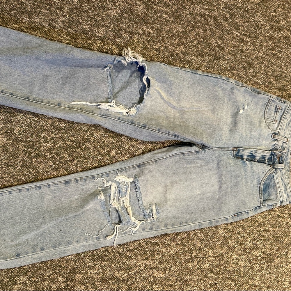 Distressed Light Wash Jeans